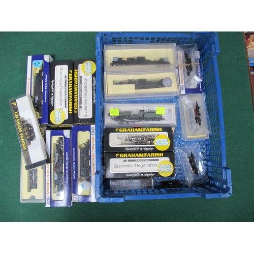 112 - Twenty 'N' Gauge Motorised Chassis for Spares/Repair, by Dapol and Farish 0-6-0, 4-6-0, 4-6-2 and di... 