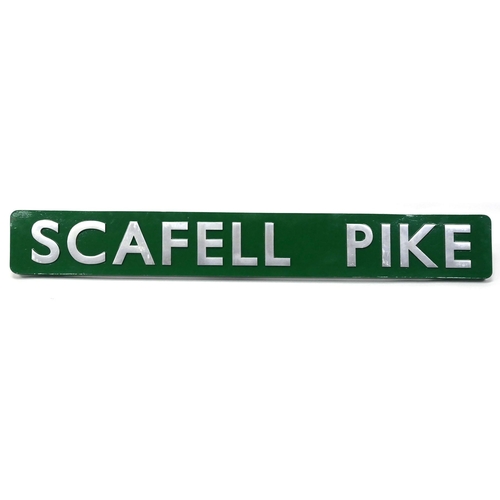 12 - A Cast Reproduction/Heavily Restored Locomotive Name Plate/Plaque 'Scafell Pike', overall good condi... 