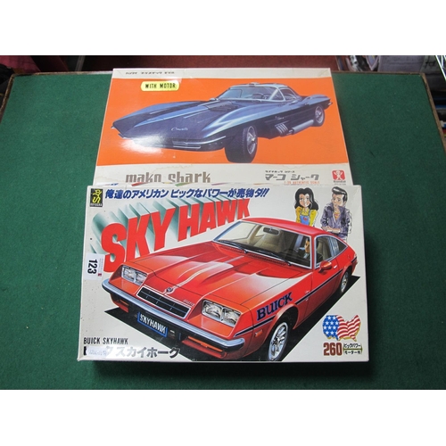 123 - Two Boxed Plastic Model Car Kits, comprising of Bandai #PC16-550 1:20 Chevrolet Corvette Mako Shark,... 