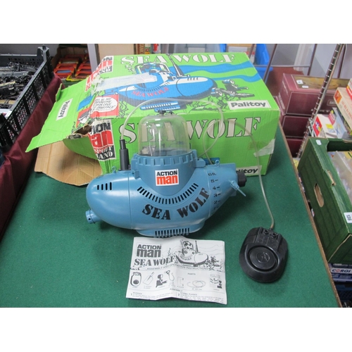 134 - A Boxed Palitoy Action Man 'Transport Command' Sea Wolf, accessories comprising of pump, camera, rud... 