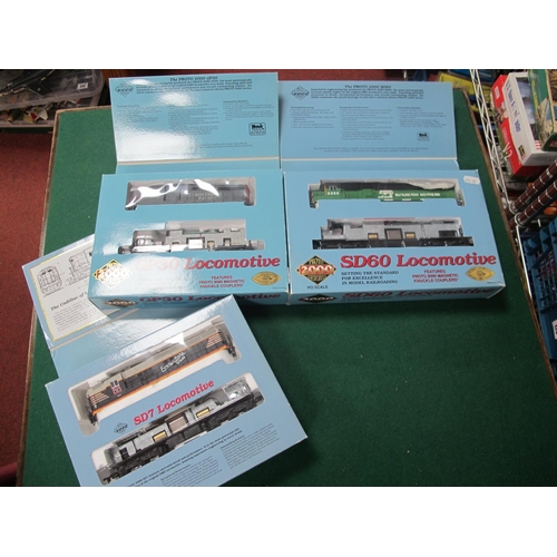 152 - Three Proto 2000 'HO' Gauge Boxed Diesel Locomotives, U.S.A Outline, a GP30 'Southern Pacific' liver... 