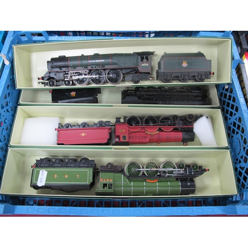 173 - Four 'OO' Gauge/4mm Steam Tender Locomotives U/T, in associated box's, a Hornby 4-6-2 Duchess Class ... 