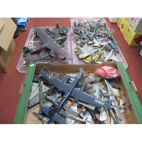 217 - Approximately Forty Five Constructed and Painted Plastic Model Military Aircraft Kits, painted and b... 