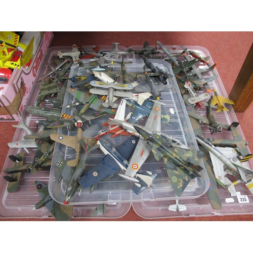 225 - Approximately Fifty Constructed and Painted Plastic Model Military Aircraft Kits, painted and built ... 