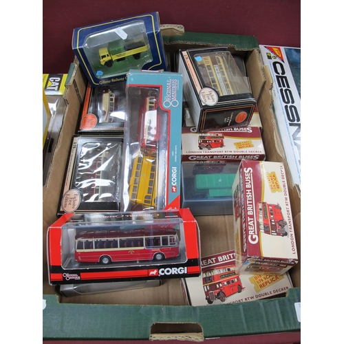 235 - Fifteen Boxed Diecast Model Buses and Commercial Vehicles, by Corgi, EFE, Atlas Editions and other, ... 