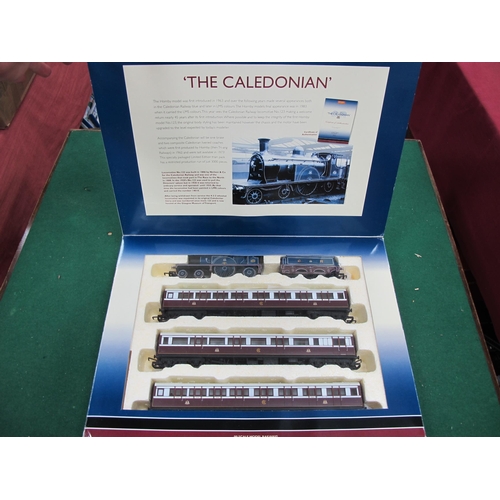 241 - A Hornby #R2610 'OO' Gauge The Caledonian Train Pack, comprising of Caledonian Railway 4-2-2 '123' l... 