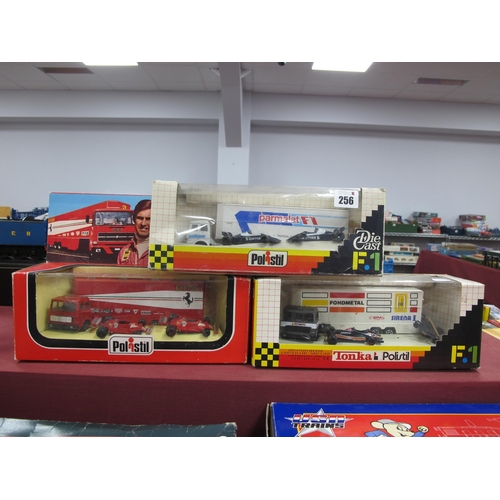 256 - Three Polistil Tonka Polistil RJ Series Diecast Model  Formula One Sets, including of 'RJ101 Portaut... 