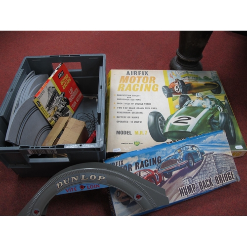 259 - A Boxed Airfix Motor Racing M.R.7 1:32nd Scale Slot Car Set, comprising of two slot cars, two contro... 