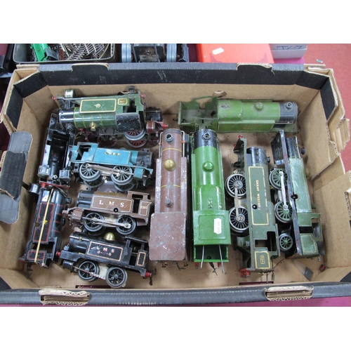 28 - Eight Hornby 'O' Gauge/7mm Tank Locomotives with Part Mechanisms for Spares or Repair, including 0-4... 