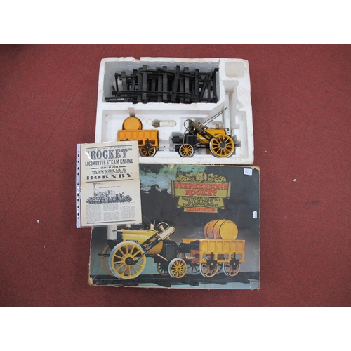 28A - A Hornby 3.5 Inch Gauge 'Stephensons Rocket' Boxed Train Set, it is in good condition, has been stea... 