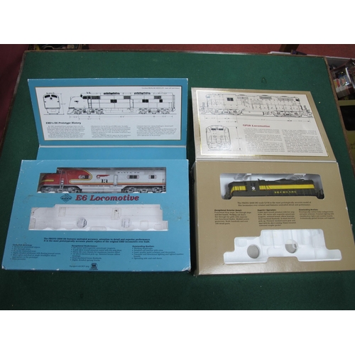 293 - Two Proto 2000 'HO' Gauge Boxed U.S.A Outline Diesel Locomotives, a 'GP18  Seaboard; livery and a EM... 