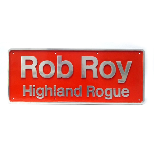 3 - An Alloy Reproduction/Heavily Restored Locomotive Sign/Nameplate, 'Rob Roy Highland Rogue' (very goo... 