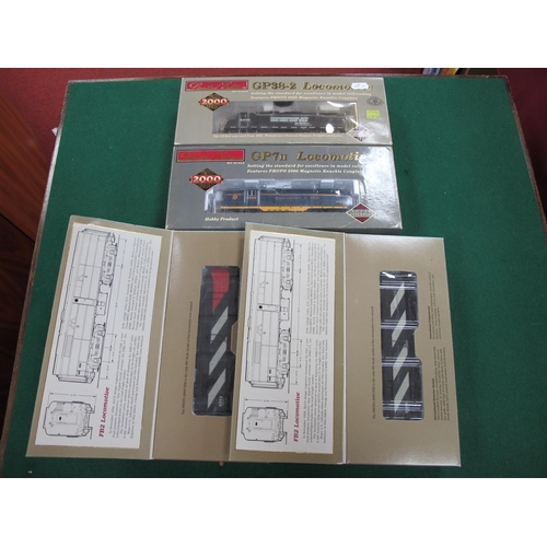 304 - Four Proto 2000 Series 'HO' Scale Outline American Locomotives, comprising of GP7 II locomotive, R/N... 