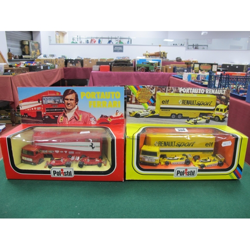 306 - Two Polistil RJ Series Diecast Model Formula One Sets, comprising of #RJ112 Portauto Renault, #RJ101... 