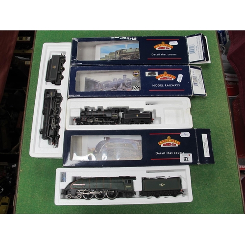 32 - Three Bachmann 'OO' Gauge/4mm Boxed Steam Locomotives for Spares or Repair, A Ref No 31.954A Class A... 