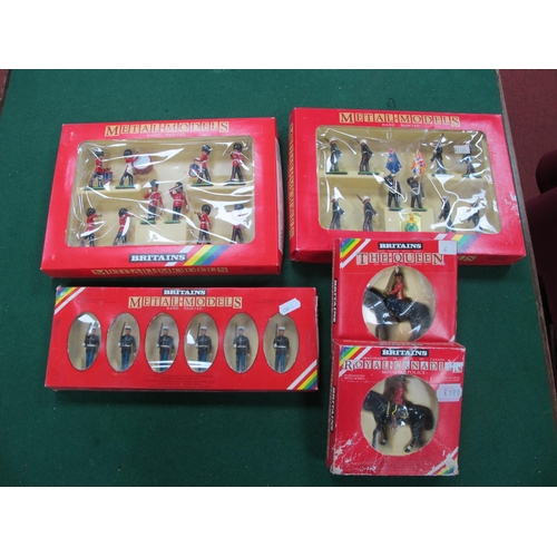 325 - Five Boxed Sets/Individual White Metal Model Figures, by Britains to include #7206 Scots Guard Drums... 