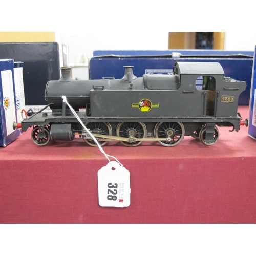 328 - A Kit Built 'O' Gauge/7mm Brass Class 45XX 2-6-2 Tank Steam Locomotive, BR black R/No 4520, built to... 