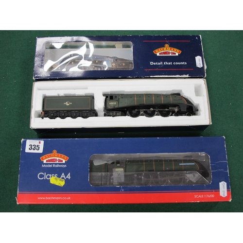 335 - Two Bachmann 'OO' Gauge/4mm Boxed Class A4 4-6-2 Steam Locomotives with Eight Wheel Tenders,Ref No 3... 