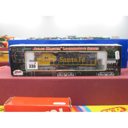 336 - Atlas 'HO' Gauge Ref No 8961 Boxed U.S.A Outline G.P-38 Diesel Locomotive, Santa Fe livery R/No 3501... 