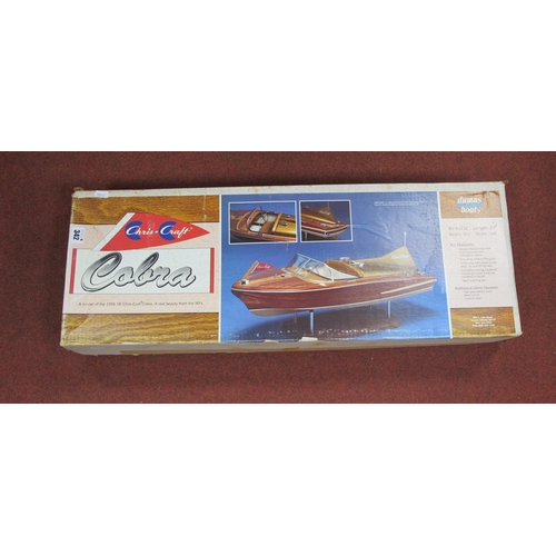 342 - A Dumas Boats Wooden Kit #1232 Model of a 1955 18' Chris Craft Cobra, length 27