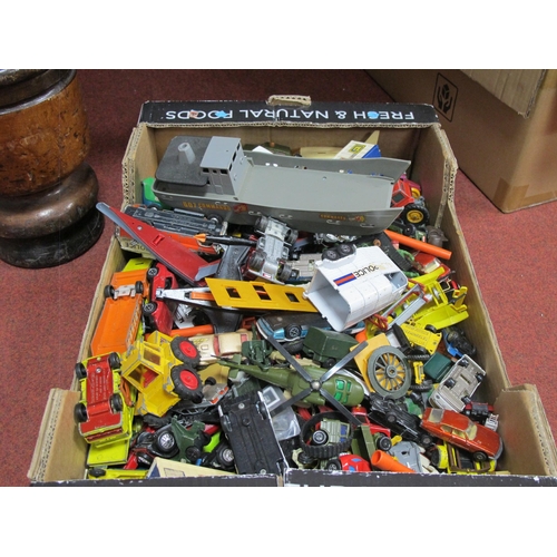 346 - A Quantity of Playworn Diecast, Plastic Model Vehicles, by Dinky, Corgi, Matchbox, Crescent and othe... 