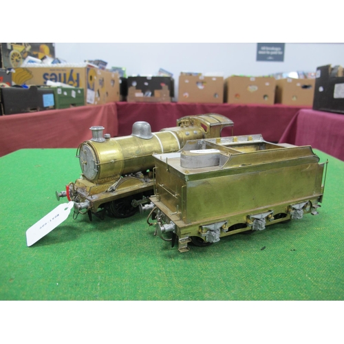 36 - A Kit Built 'O' Gauge/7mm Brass 2 Rail Class 4F 0-6-0 Steam Locomotive with Six Wheel Tender, built ... 