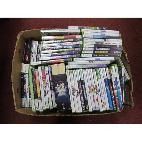 362 - Approximately Ninety Microsoft X Box 360 Games, to include Alan Wake, F1 2011, Blur, Skyrim Conflict... 