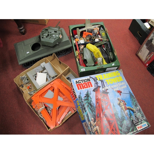 364 - A Collection of c. 1970's Palitoy Action Man Accessories, to include a boxed Training Tower (uncheck... 