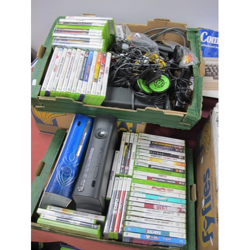 378 - Two Microsoft XBox 360 Gaming Consoles, Kinect, hand controllers, peripherals, (untested). Plus over... 