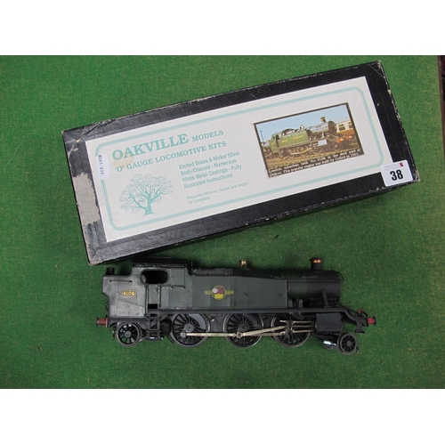 38 - An Oakville Models 'O' Gauge/7mm Kit Built Class 61XX Praire 2-6-2 Tank Steam Locomotive, BR green R... 