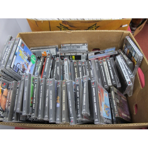 384 - Approximately  Fifty Original Sony Playstation (PS1) Games, to include X-Com Enemy Unknown, Top Gun ... 