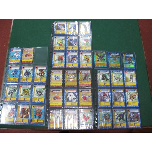 404 - Digimon Trading Cards - HerculesKabuterimon, MetalGreymon and Ultra Digivolve in top loader sleeves,... 