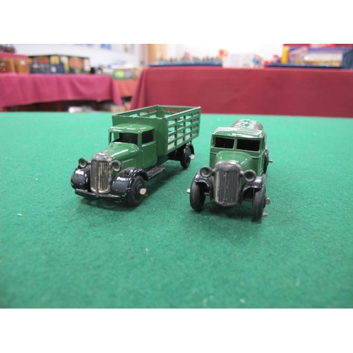 421 - Two Dinky Toys Diecast Model Commercial Vehicles, comprising of No 25D petrol tank wagon, dark green... 