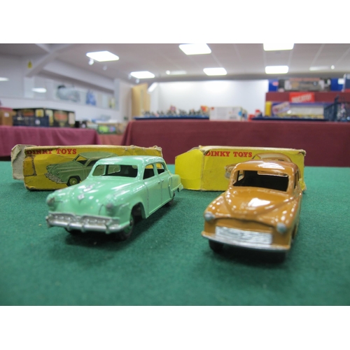 426 - Two Dinky Toys Diecast Model Vehicles, comprising of #404/154 Hillman Minx Saloon, Butterscotch body... 