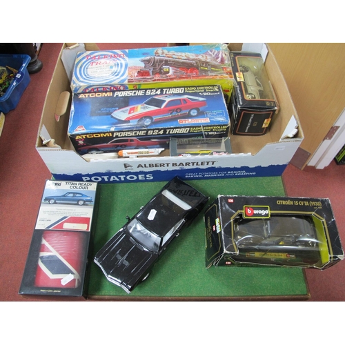 73 - A Collection of Diecast Models, Radio controlled Car, including ERTL 1:18 1970 Buick (unboxed), Dink... 