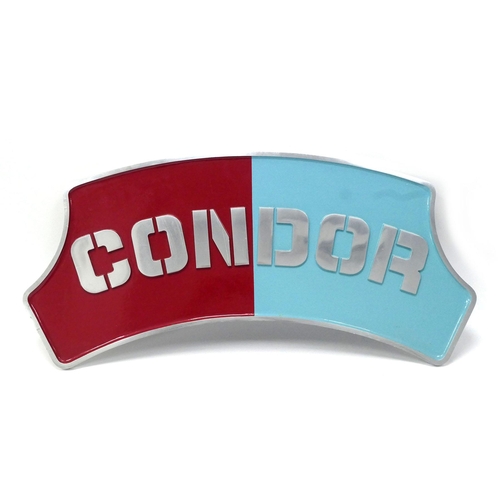 8 - An Alloy Reproduction/Heavily Restored Locomotive Nameplate/Sign, 'Condor', red/blue split livery, a... 