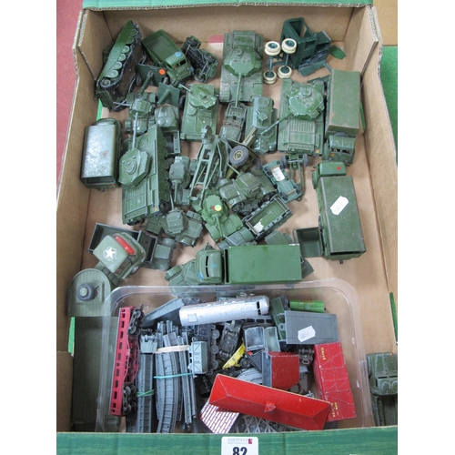 82 - Approximately Thirty Diecast Military Model Vehicles and Accessories, by Dinky, Corgi, Britains, to ... 