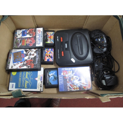 382a - A Sega Mega Drive II (16 - Bit) Games Console, Competition Pro Controller, Sega RF Unit, together wi... 