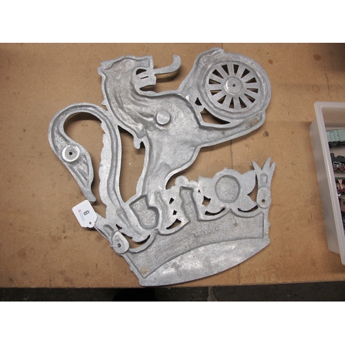 9 - A British Rail Aluminium Railway Sign, as used on The 'Deltics', 43cm x 43cm approximately