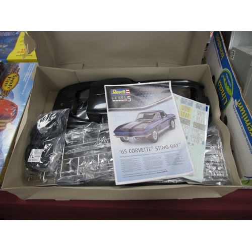 250 - A Revell #07434 1:8th Scale 65 Corvette Sting Ray Plastic Model Kit, bagged parts, accompanied by li... 