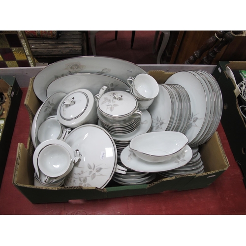 1069 - Noritake Part Tea and Dinner Service, in the Melrose pattern, comprising of tea cups and saucers, li... 