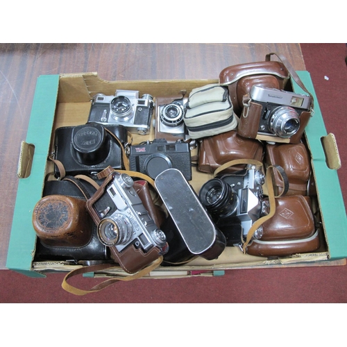1076 - Cameras - To include mainly foreign Russian and German, including  Kiev, Zocki, Zenit and Voightland... 