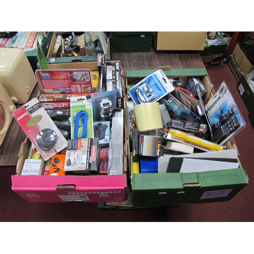 1083 - Various Electronics, to include power inverter universal charger, air pump, telephone headphones, an... 