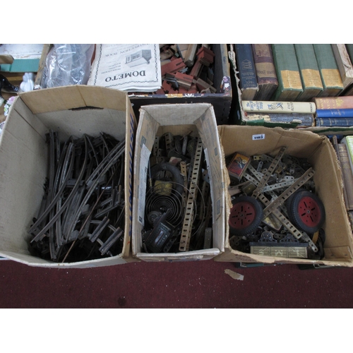 1103 - Demeto, Meccano, Hornby, model railway track, etc:- Four Boxes.
