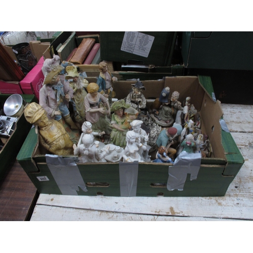 1117 - Figurines, to include XIX Century Bisque, Italian:- One Box.