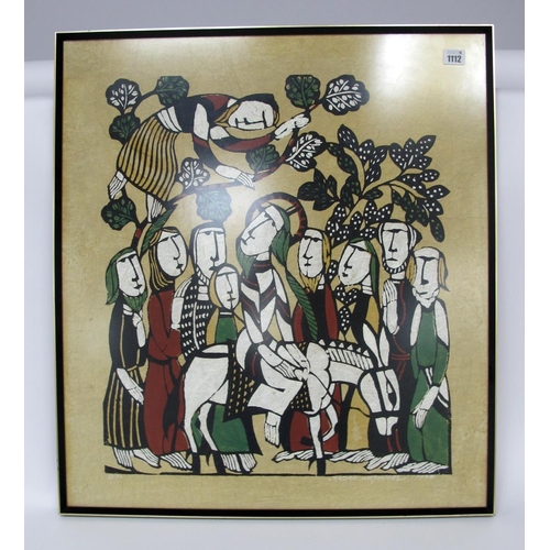 1112 - AFTER SADAO WATANABE (1913-1996) *ARR A Japanese Print on Monigami Kozo (crumpled paper), depicting ... 