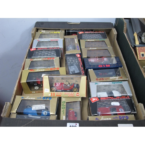 409 - Twenty-One Brumm Diecast Models, Mostly Racing Cars, to include #R92 Maserati 250F 1957, #R16 Grand ... 