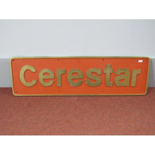 423 - Three Scratch Built Wooden Construction Replica Locomotive Name Plates: Westward Ho, Cerestar and Th... 