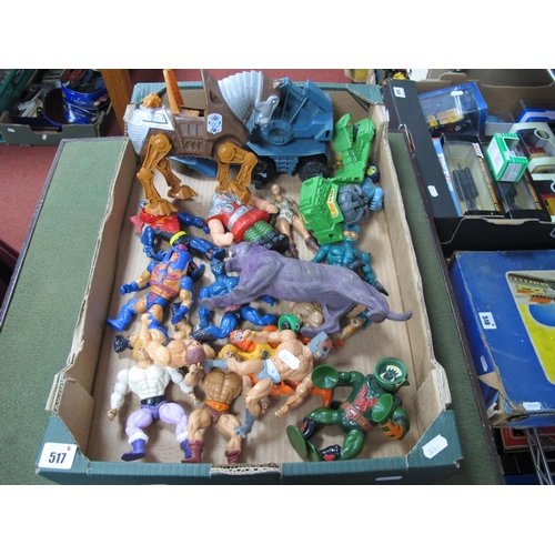 517 - Fourteen Circa 1980's He-Man Masters of the Universe Plastic Action Figures, to include Skeletor, Ra... 