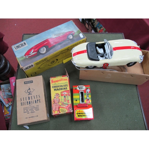 606 - A Lincoln International Remote Control Plastic Model 'Self Drive Power Steering' 'E Type' Jaguar; A ... 